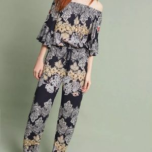 NWT Raga Anthropologie Jolie Off Shoulder Jumpsuit